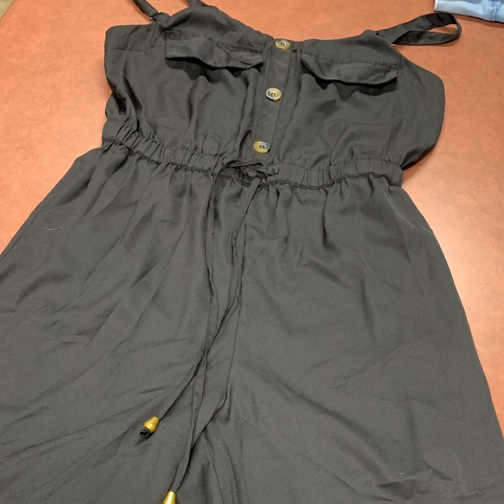 Black pantsuit romper